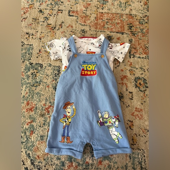Disney Other - Disney Toy Story shortall overall outfit 24 months